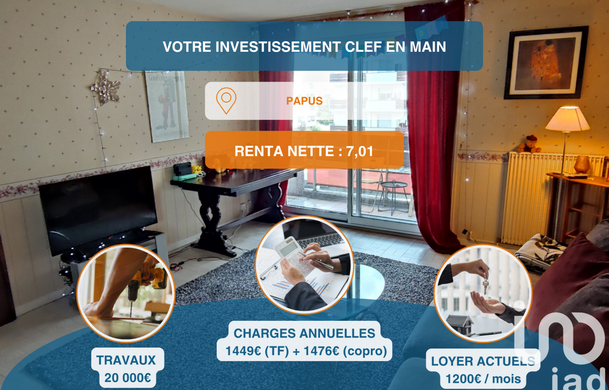 appartement 4 pièces 85 m2 à vendre à Toulouse (31100)