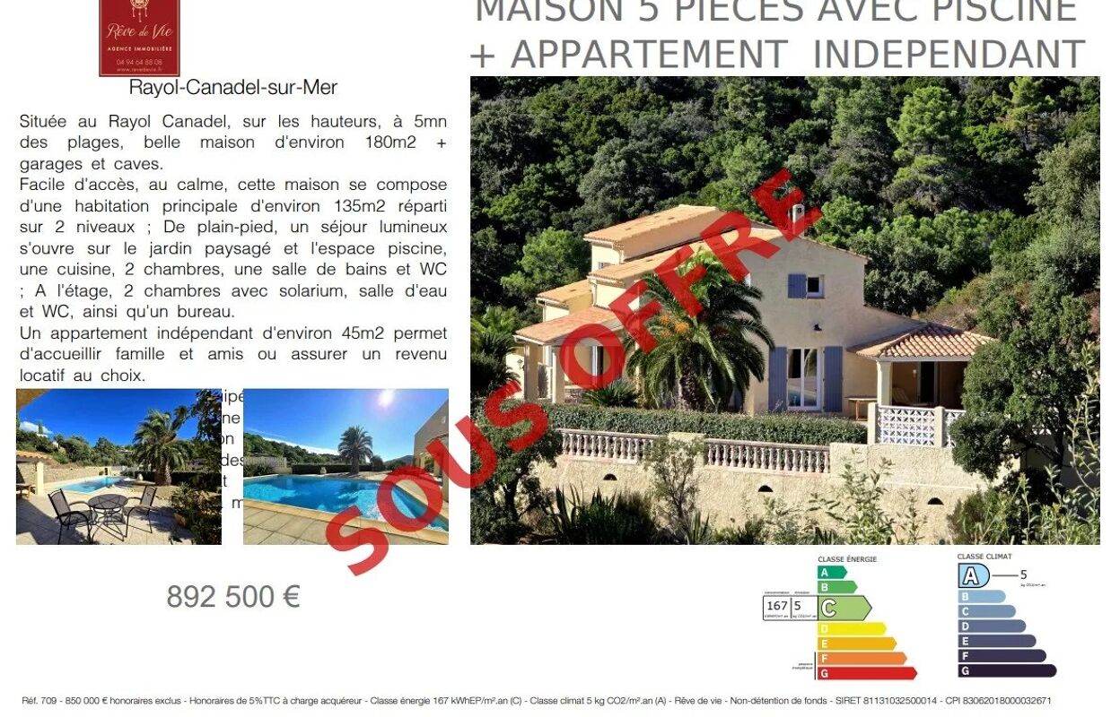 maison 7 pièces 180 m2 à vendre à Rayol-Canadel-sur-Mer (83820)