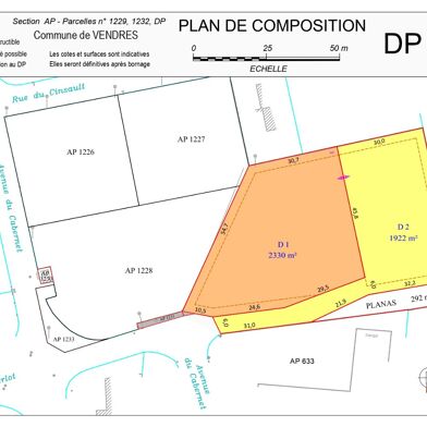 Terrain 2330 m²