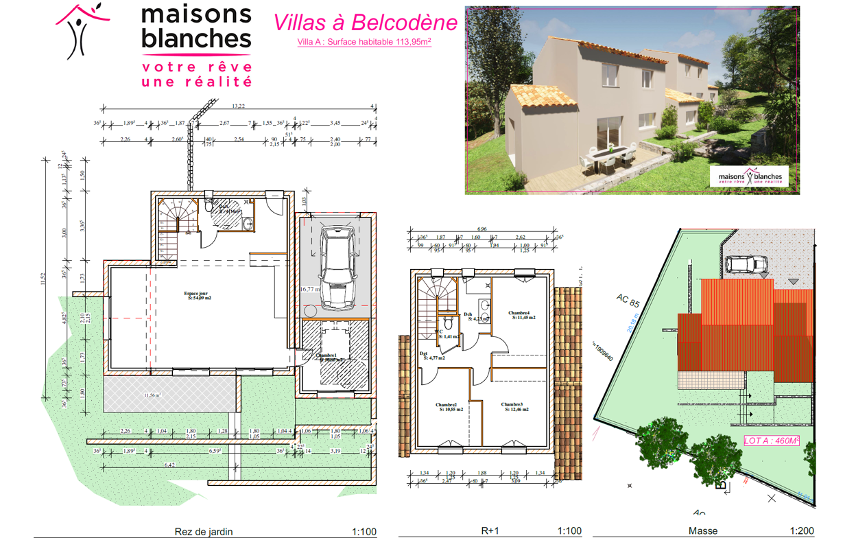 maison 114 m2 à construire à Aix-en-Provence (13090)