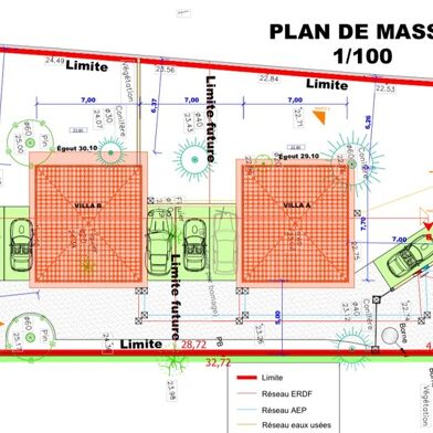 Terrain 650 m²