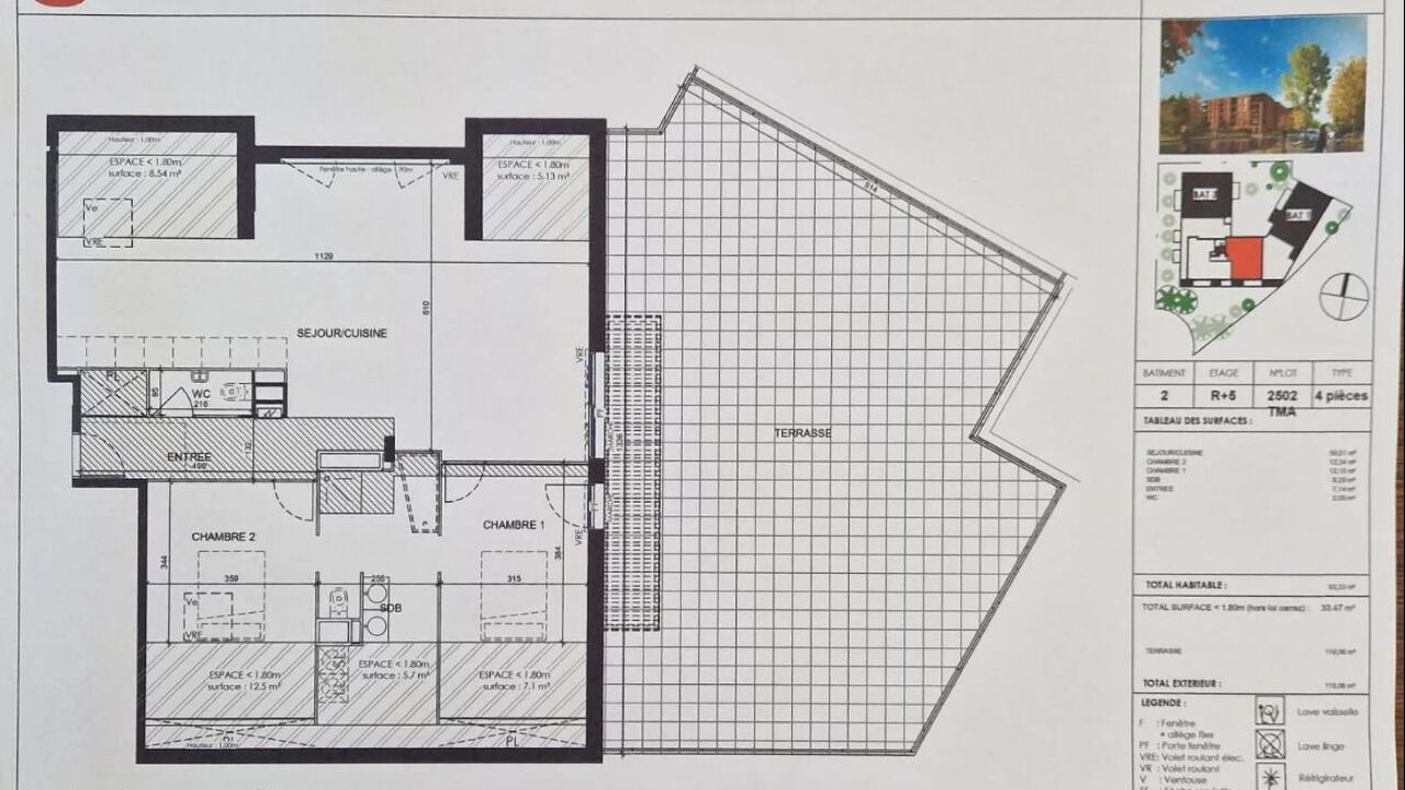 appartement 4 pièces 126 m2 à vendre à Toulouse (31200)