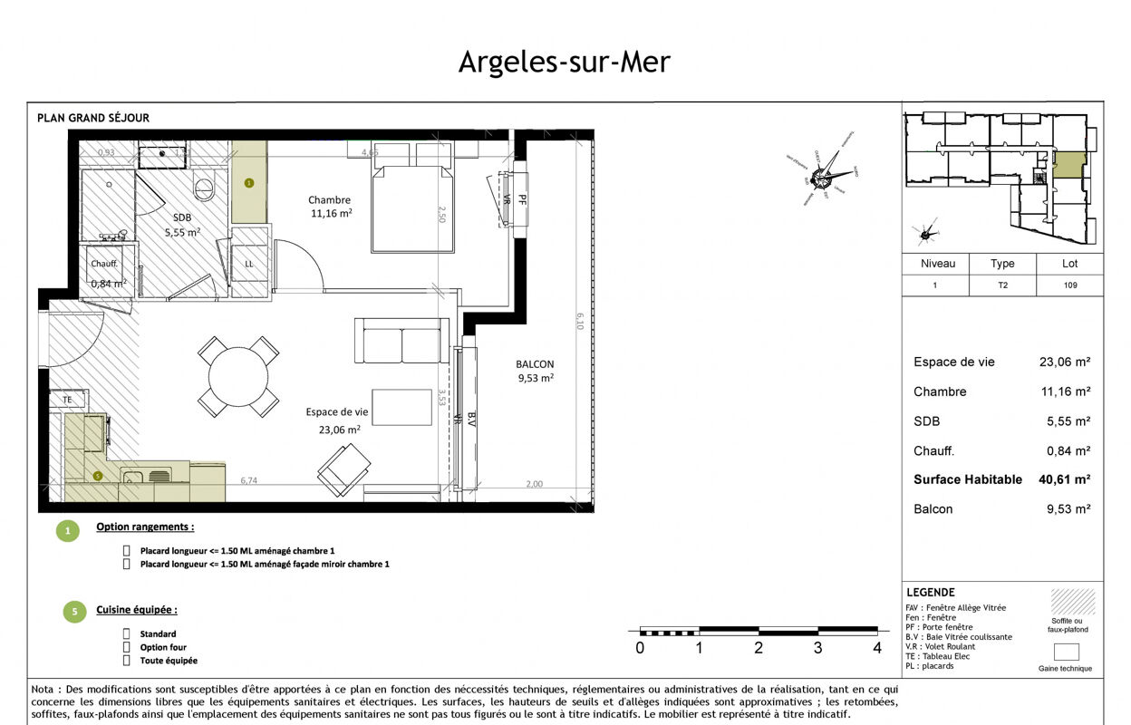 appartement 2 pièces 40 m2 à vendre à Argelès-sur-Mer (66700)