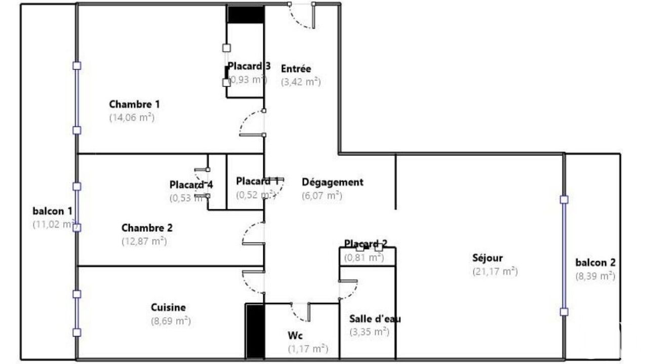 appartement 3 pièces 72 m2 à vendre à Le Cannet (06110)