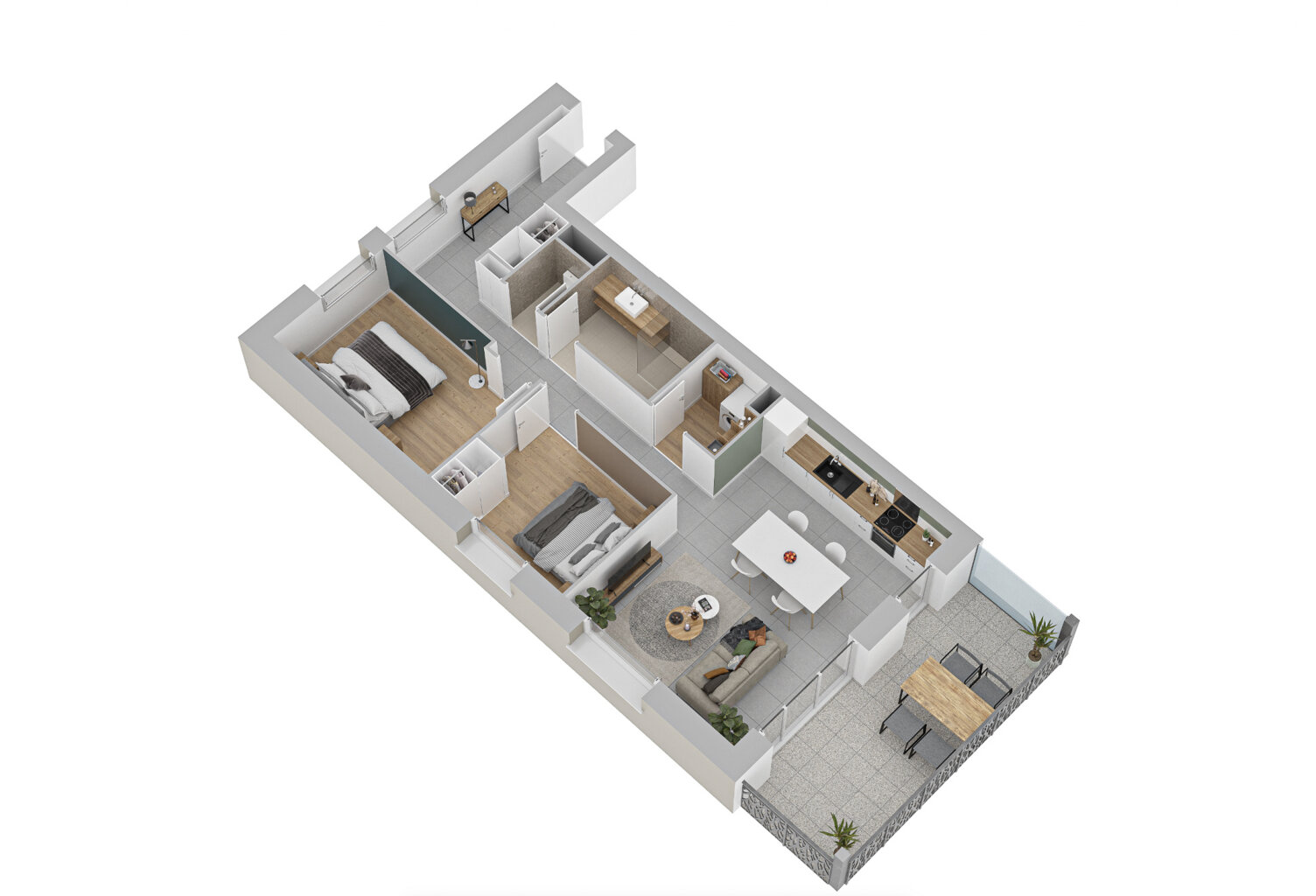 APPARTEMENT NEUF, PREMIER ÉTAGE, AVANNE (1 KM DE BESANCON), — photo 1