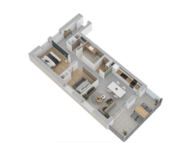 APPARTEMENT NEUF, PREMIER ÉTAGE, AVANNE (1 KM DE BESANCON), — photo du bien