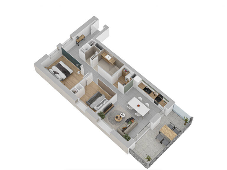 APPARTEMENT NEUF, PREMIER ÉTAGE, AVANNE (1 KM DE BESANCON), — photo 1