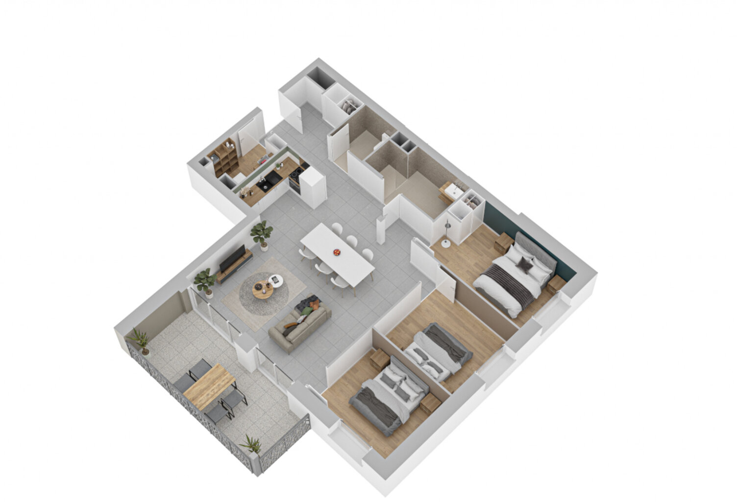 APPARTEMENT NEUF, PREMIER ÉTAGE, AVANNE, 94 M2, 3 CHAMBRES, — photo 1