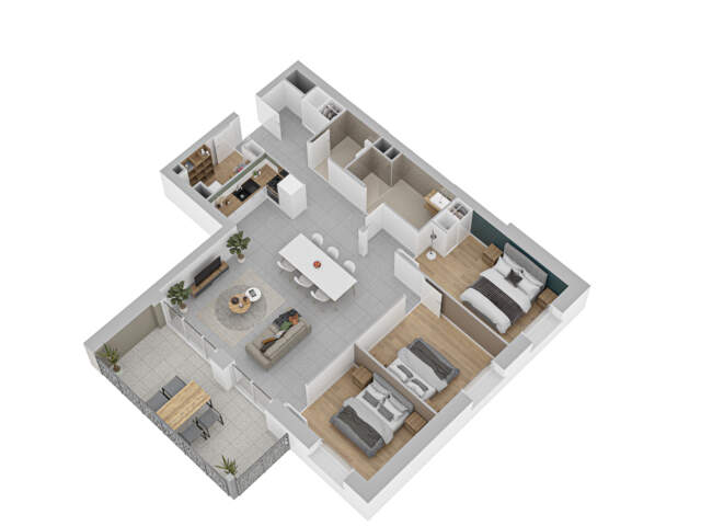 APPARTEMENT NEUF, PREMIER ÉTAGE, AVANNE, 94 M2, 3 CHAMBRES, — photo du bien