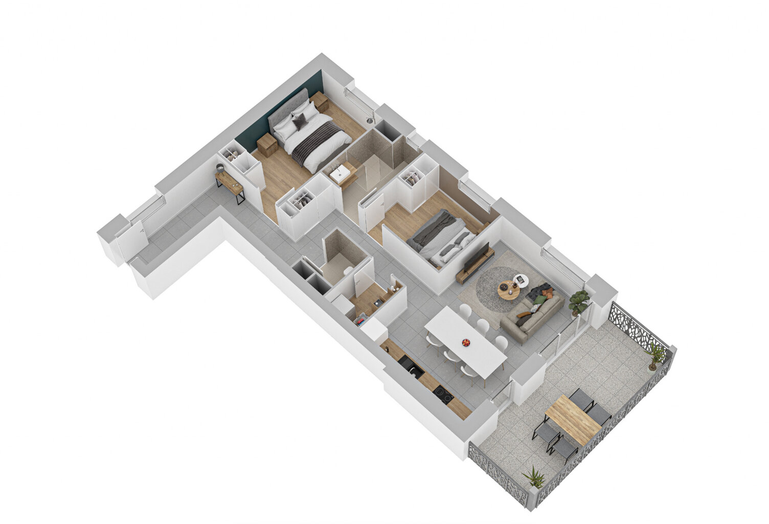 APPARTEMENT NEUF, TROISIÈME ÉTAGE, AVANNE, 72,30 M2, 3 PIECE — photo 1