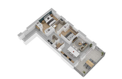 APPARTEMENT NEUF, TROISIÈME ÉTAGE, AVANNE, 72,30 M2, 3 PIECE — photo du bien