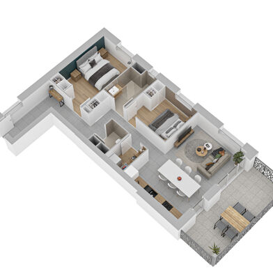 Appartement 3 pièces 254000 €