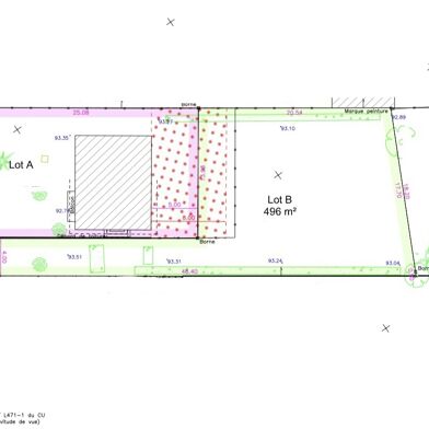 Terrain 496 m²