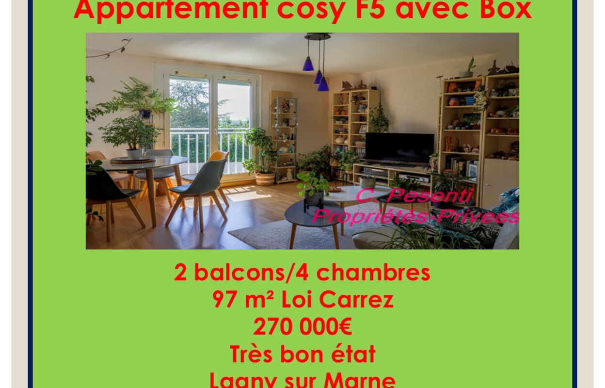 appartement 5 pièces 96 m2 à vendre à Lagny-sur-Marne (77400)