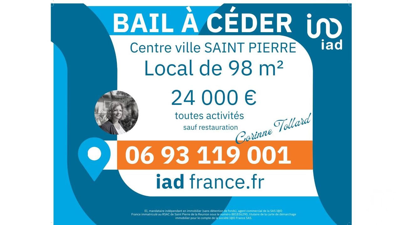 commerce  pièces 98 m2 à vendre à Saint-Pierre (97410)