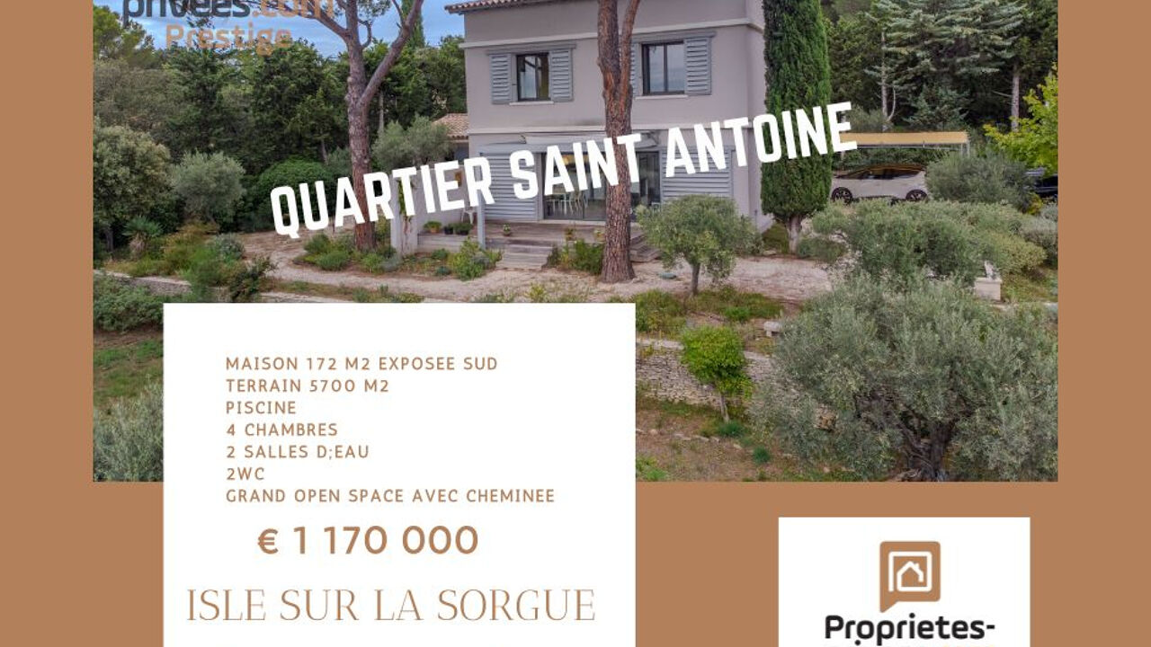 maison 6 pièces 172 m2 à vendre à L'Isle-sur-la-Sorgue (84800)