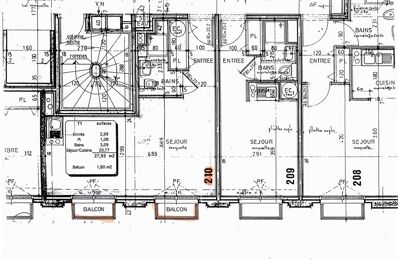 appartement 1 pièces 28 m2 à vendre à Nantes (44200)