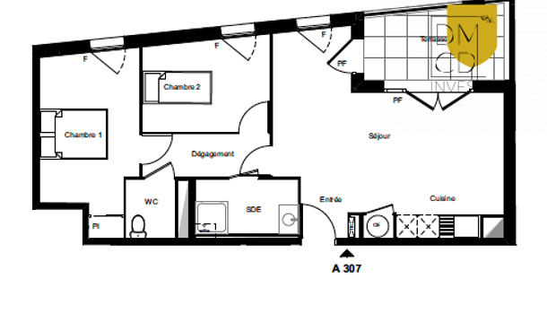 Appartement 3 pièces  à vendre Aubagne 13400