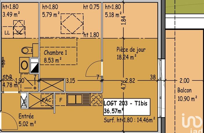 Vente Appartement 2 pièces — photo 2