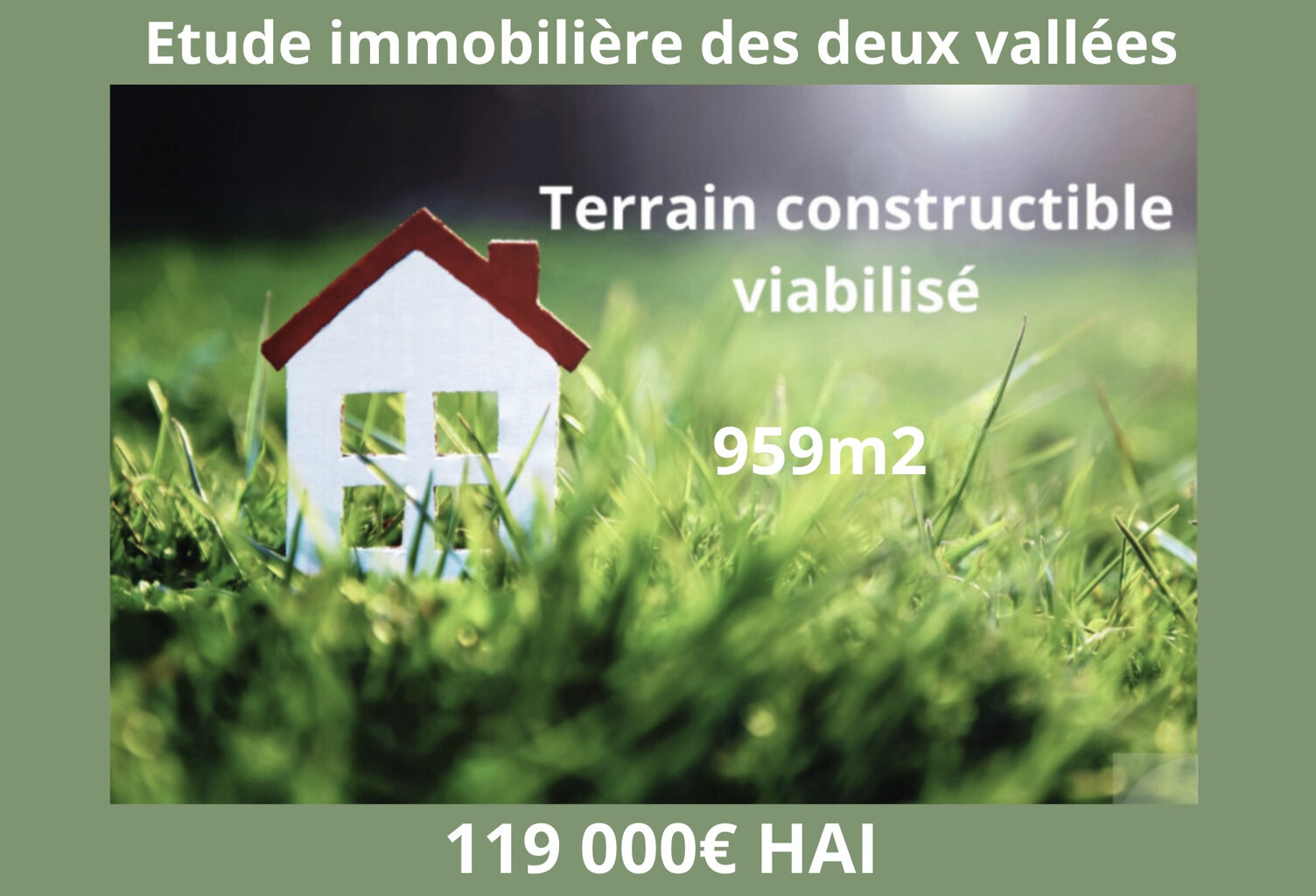 Terrain constructible viabilisé 959m2 — photo 1