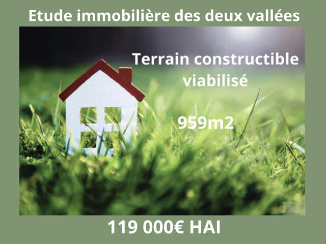 Terrain constructible viabilisé 959m2 — photo du bien