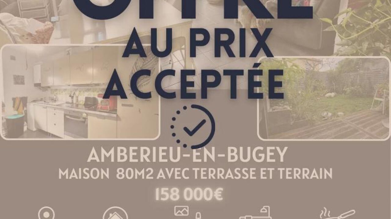 maison 4 pièces 80 m2 à vendre à Ambérieu-en-Bugey (01500)