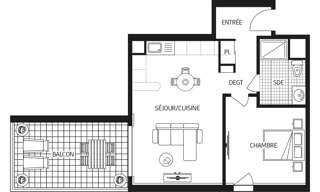 Appartement 2 Pièces 47 m² à vendre à Carquefou (44470)