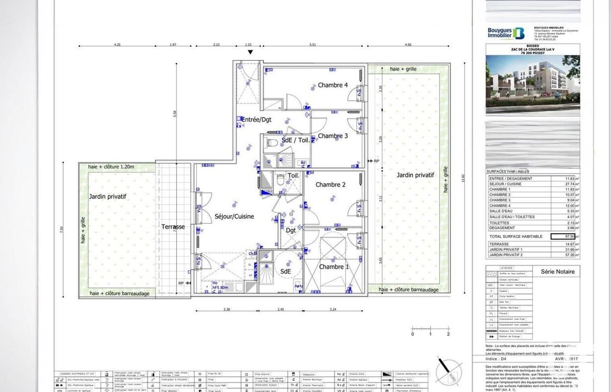 appartement 5 pièces 98 m2 à louer à Poissy (78300)