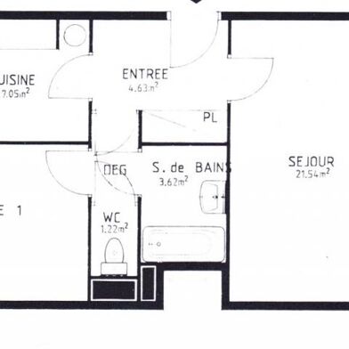 Appartement 2 pièces 52 m²