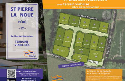 vente terrain 44 000 € à proximité de Saint-Saturnin-du-Bois (17700)