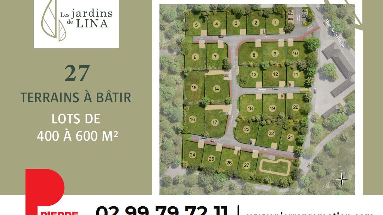 terrain  pièces 499 m2 à vendre à La Dominelais (35390)