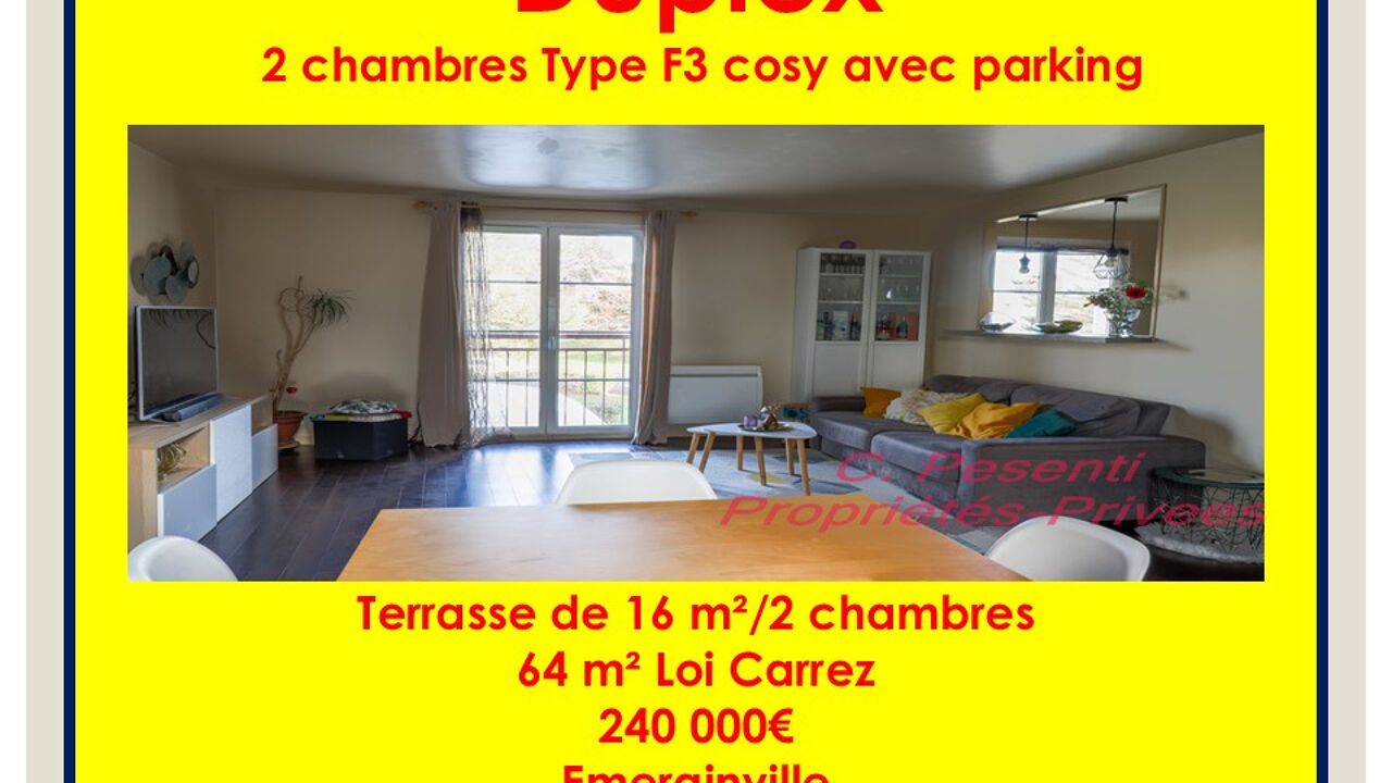 appartement 3 pièces 64 m2 à vendre à Émerainville (77184)