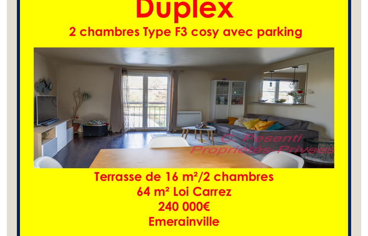 appartement 3 pièces 64 m2 à vendre à Émerainville (77184)