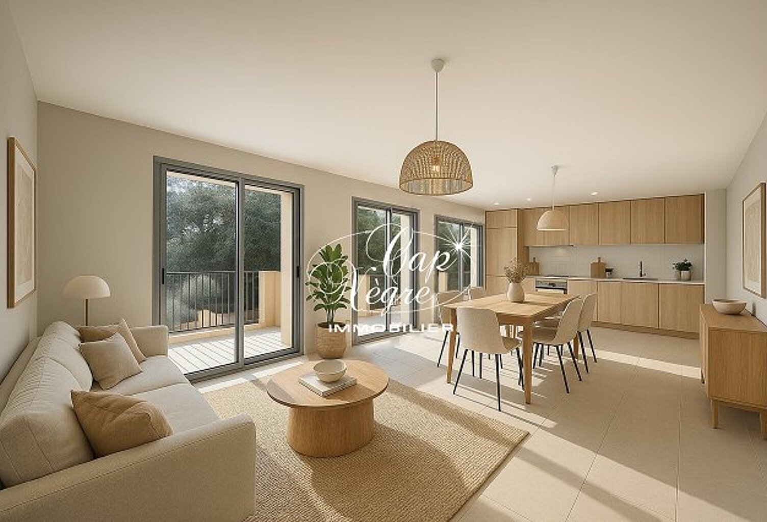 BEAUVALLON - APPARTEMENT T4 107m² AVEC TERRASSE VUE MER À 100M D — photo 1