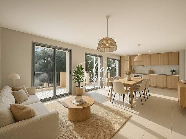 BEAUVALLON - APPARTEMENT T4 107m² AVEC TERRASSE VUE MER À 100M D — photo du bien