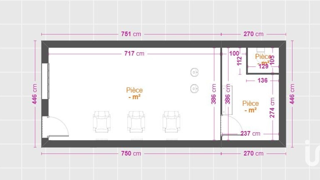 commerce  pièces 40 m2 à vendre à Chaligny (54230)