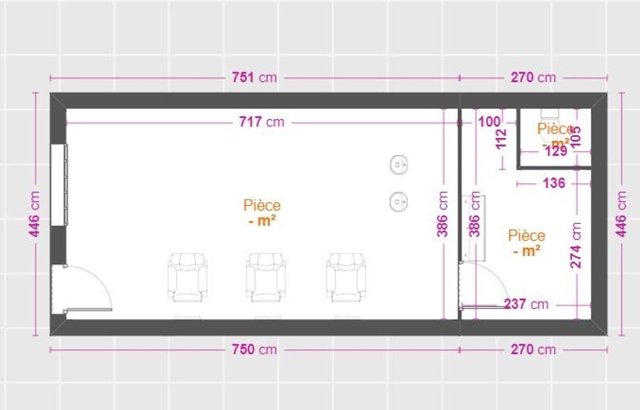 commerce  pièces 40 m2 à vendre à Chaligny (54230)