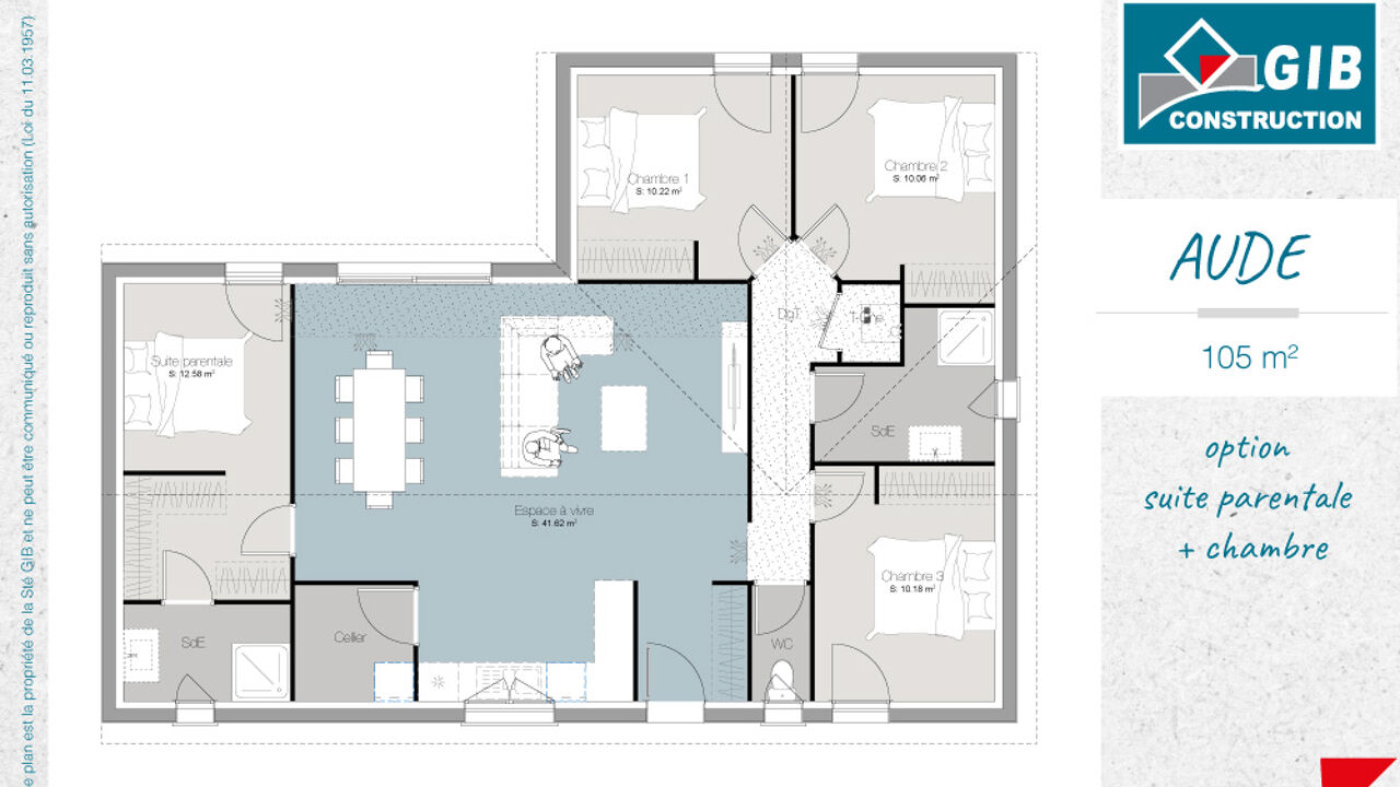 maison 105 m2 à construire à Gujan-Mestras (33470)