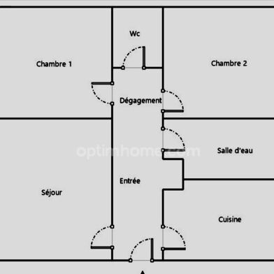 Appartement 3 pièces 54 m²