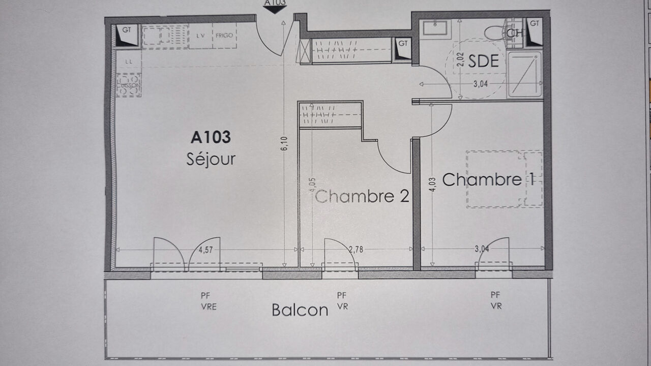 appartement 3 pièces 60 m2 à vendre à Orange (84100)