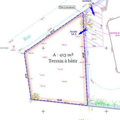 Terrain 413 m²