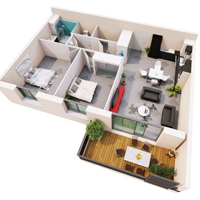 Appartement 3 pièces 178000 €