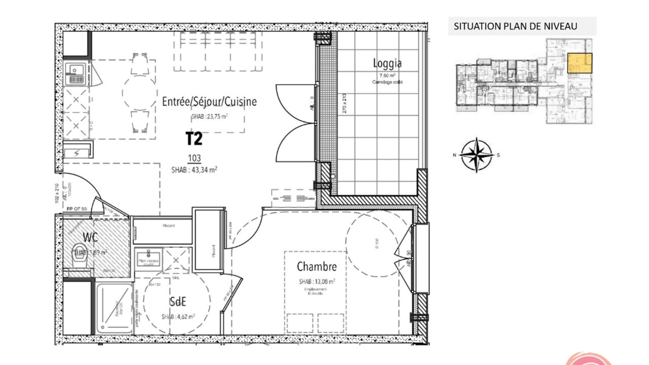 appartement 2 pièces 43 m2 à vendre à Albi (81000)