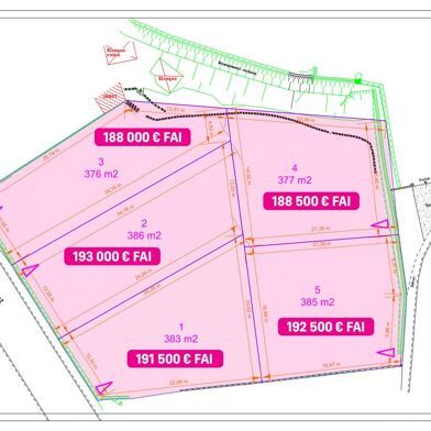 Terrain 376 m²