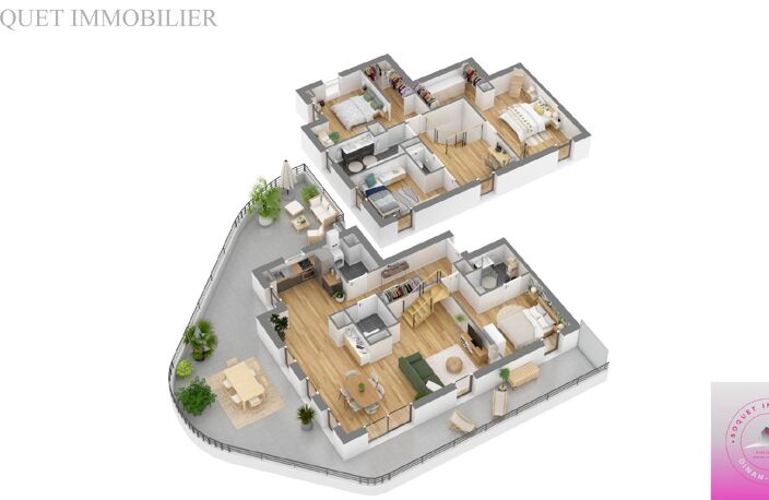 A VENDRE -  SOQUET IMMOBILIER - SAINT MALO - APPARTEMENT T5 Terrasse — photo 3