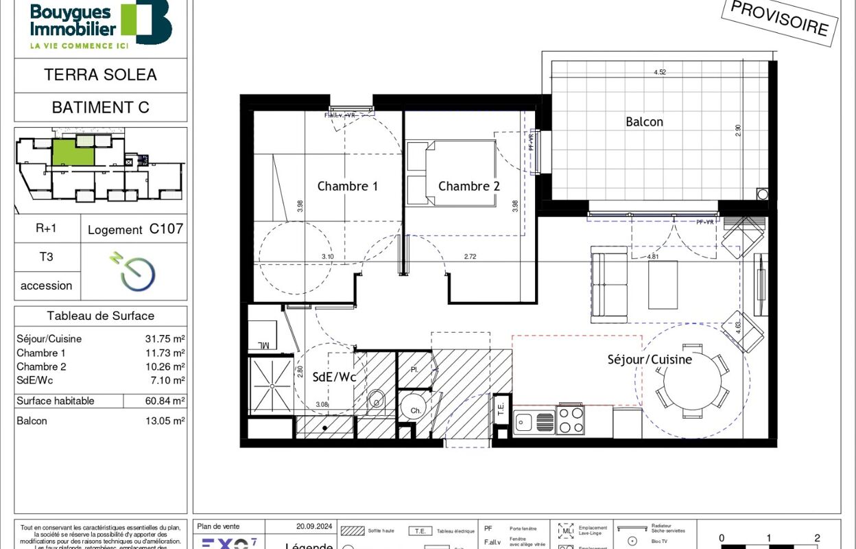 appartement 3 pièces 60 m2 à vendre à Marseillan (34340)