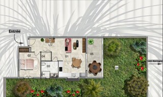 Appartement 2 Pièces 55 m² à vendre à L'Étang-Salé (97427)