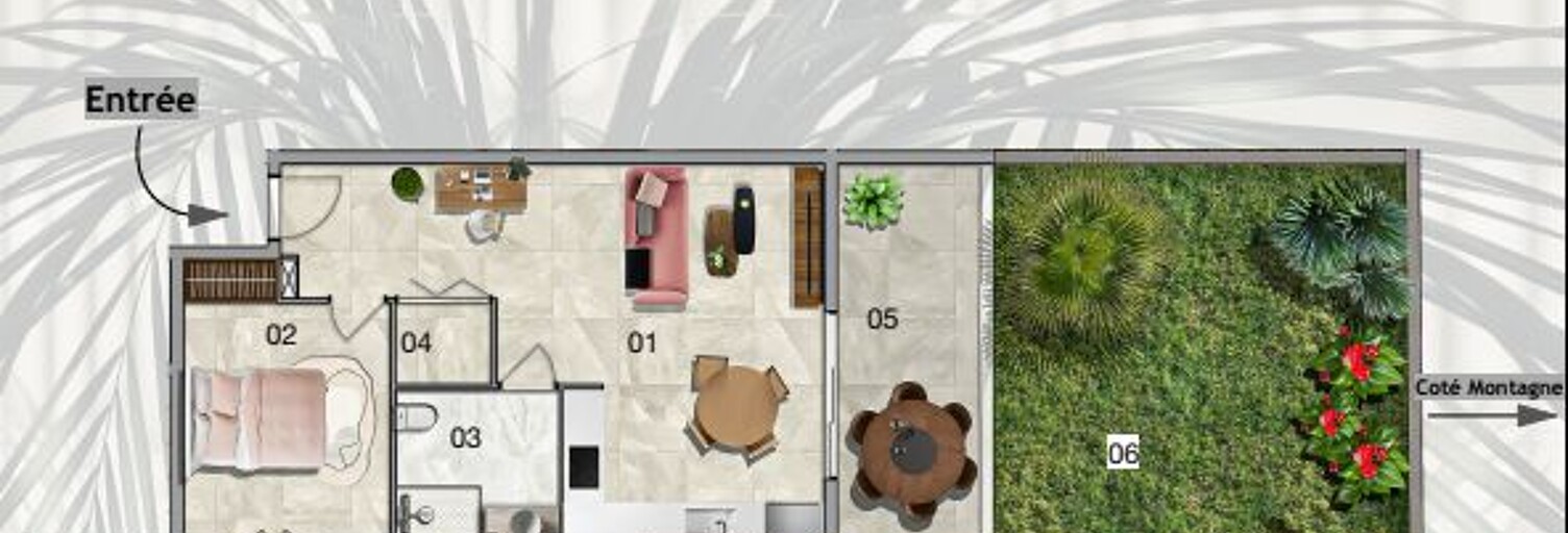 Appartement 2 Pièces 55 m² à vendre à L'Étang-Salé (97427)