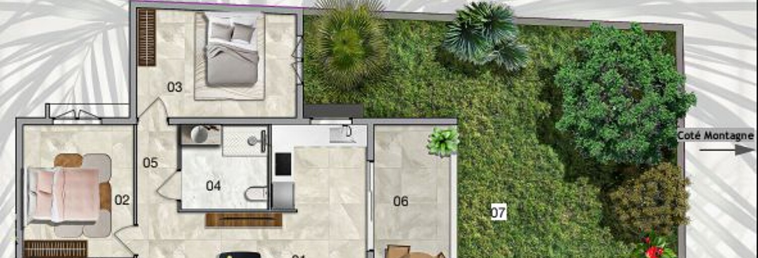 Appartement 3 Pièces 68 m² à vendre à L'Étang-Salé (97427)