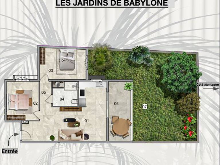 Appartement Etang salé T3 AVEC JARDIN — photo 1